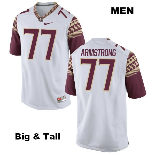 Men's NCAA Nike Florida State Seminoles #77 Christian Armstrong College Big & Tall White Stitched Authentic Football Jersey OSD6069AY